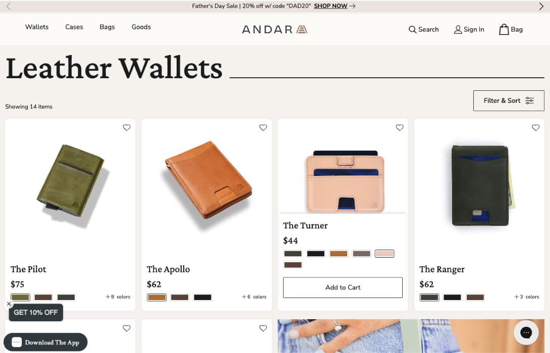 Andar Leather Wallets