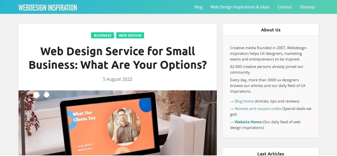 Web design service for small business