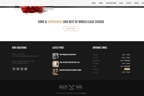 Majesty Restaurant Theme