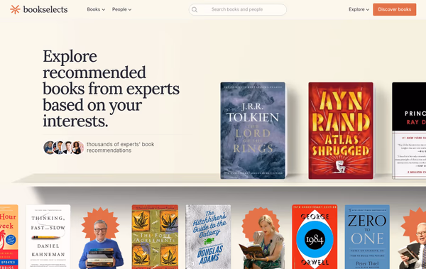 Bookselects : Peoples Book Recommendations Web Design