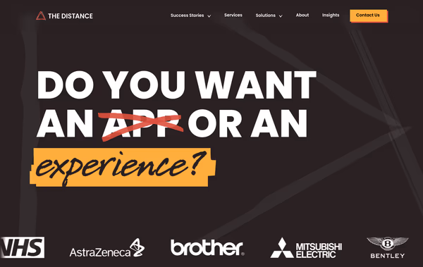 The Distance App Developers Web Design