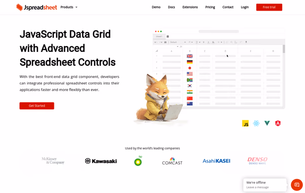 Jspreadsheet Web Design