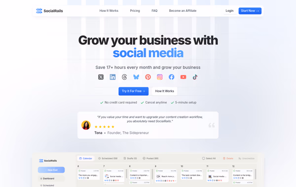 SiteRails - Automated Social Presence Web Design