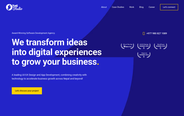 Yeti Studio Web Design