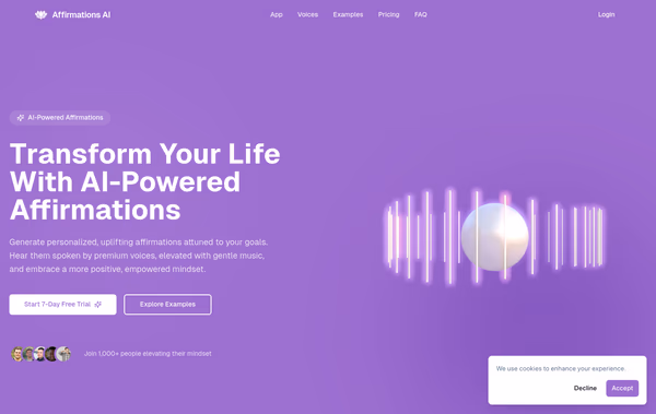 AI Affirmations Generator Web Design