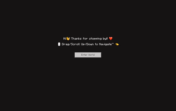 Woans Minecraft Folio Web Design