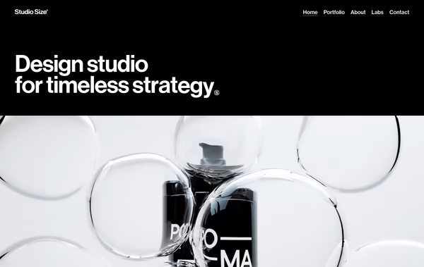 Studio Size – Branding, Packaging Motion Studio Web Design