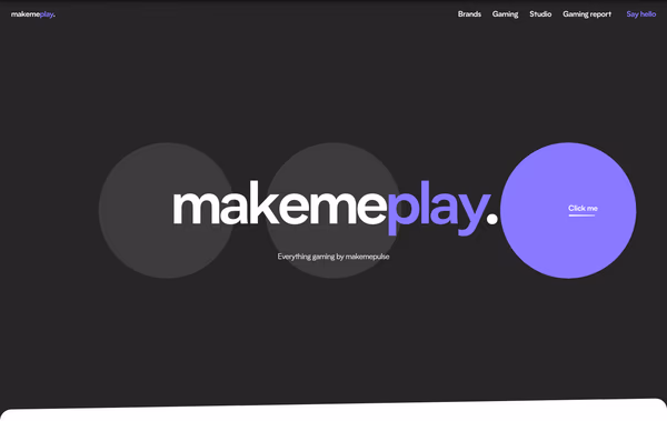makemeplay - The gaming studio by makemepulse Web Design