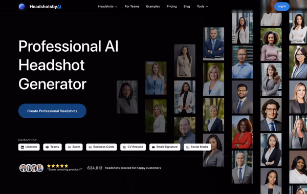 Best AI Headshot Generator for Professional Headshots Web Design