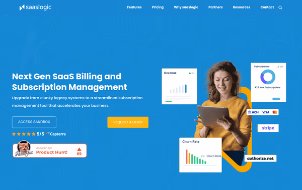Saaslogic: The Best Subscription Management Software Web Design