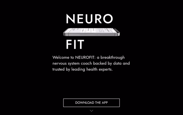NEUROFIT App Web Design