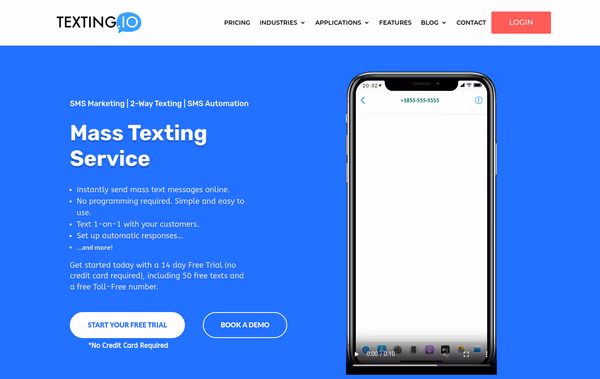 Texting.io Web Design