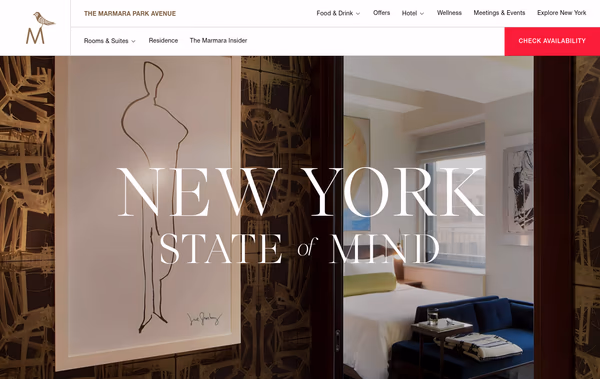The Marmara Park Avenue - Luxury Hotel NYC Web Design