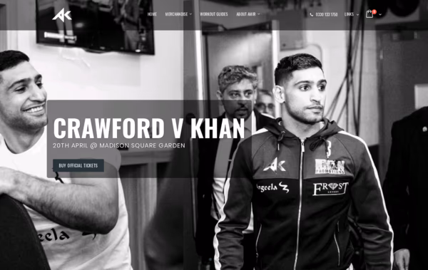Amir Khan | Professional Boxer Web Design