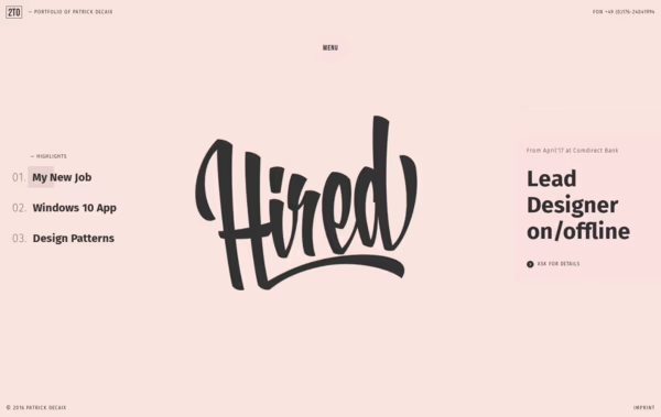 twoto - Portfolio of Patrick Decaix Web Design