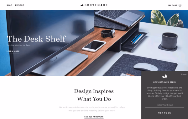 Grovemade: Wooden iPhone Cases, Desk & Mac Accessories       		 Web Design