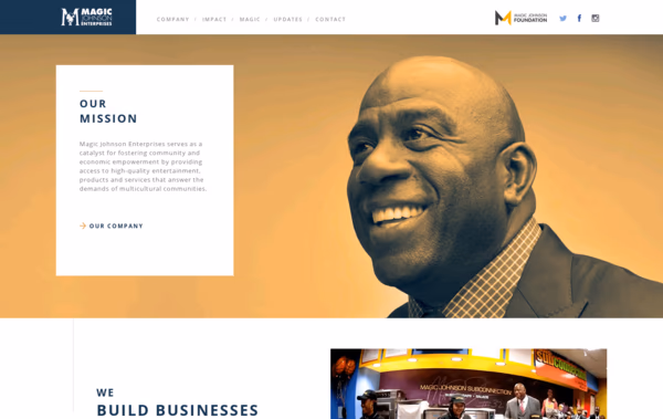 Magic Johnson Web Design