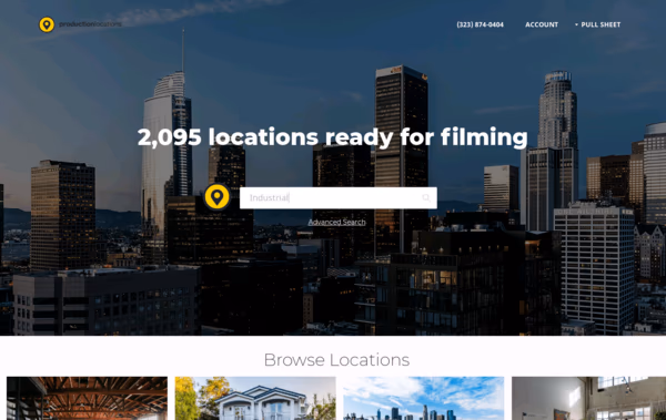 Production Locations for Film, TV, Commercial, Photo Productions. Web Design
