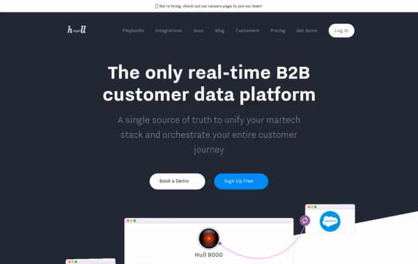 Hull - Real-time Customer Data Platform for B2B SaaS Web Design