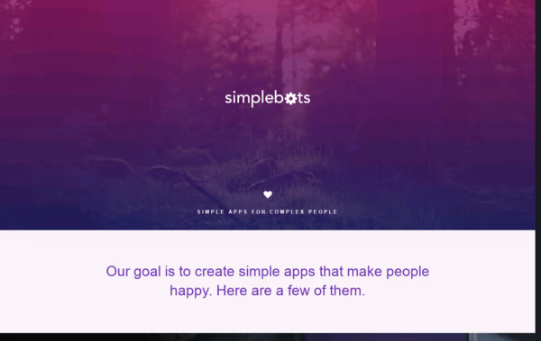 Simplebots: Simple Apps For Complex People Web Design