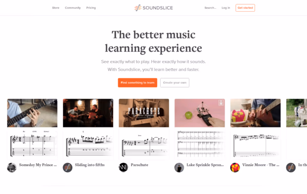 Soundslice | The better music learning experience Web Design