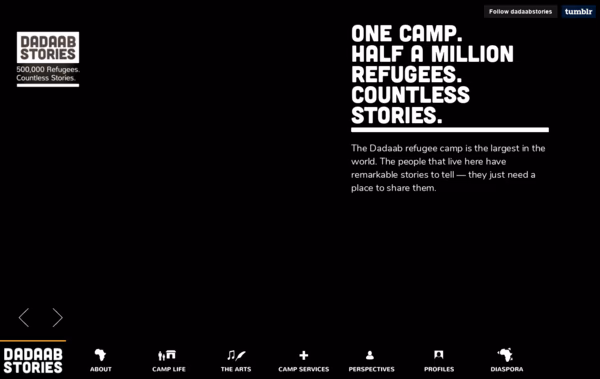 Dadaab Stories Web Design