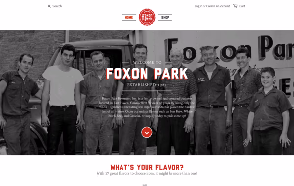 Foxon Park Beverages Web Design