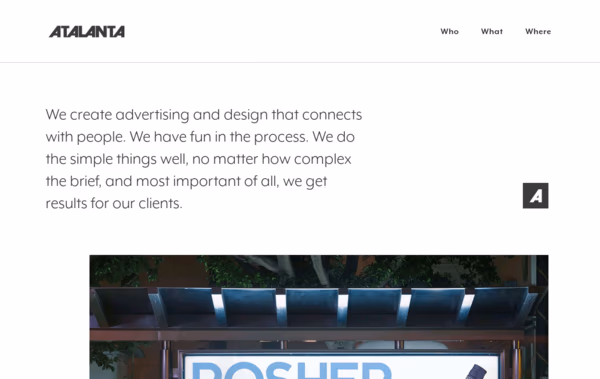 Atalanta, Glasgow Advertising Agency Web Design