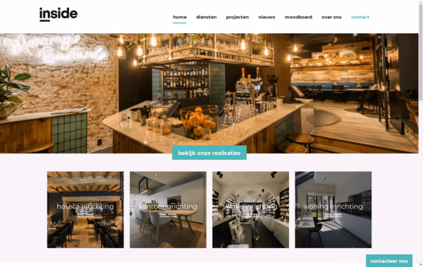 Inside, interior design Web Design