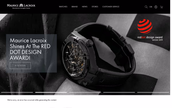 Manufacture Horlogère Suisse | Maurice Lacroix Web Design