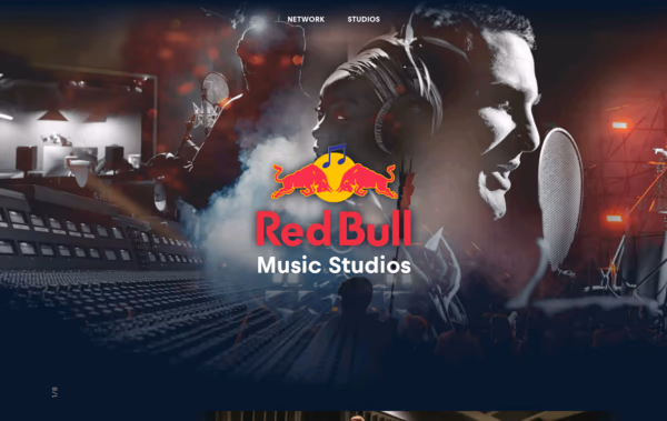 Red Bull Music Studios Network Web Design