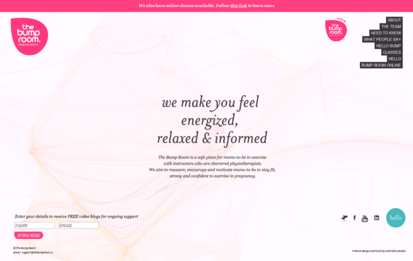 The Bump Room Web Design
