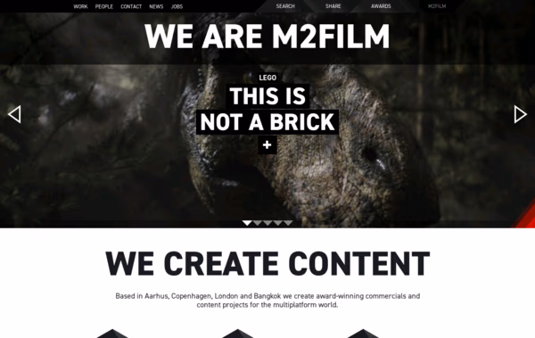 M2Film Production Company Web Design