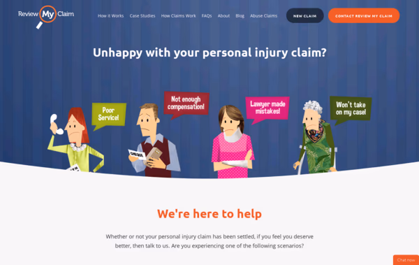 Review My Claim Web Design