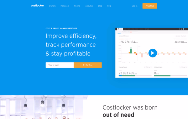 Costlocker app Web Design