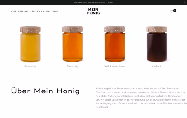 Mein Honig Web Design