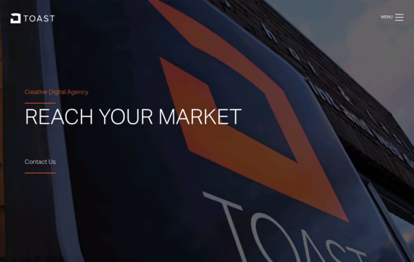 Toast, Digital Agency Web Design