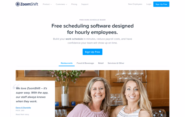 ZoomShift Web Design
