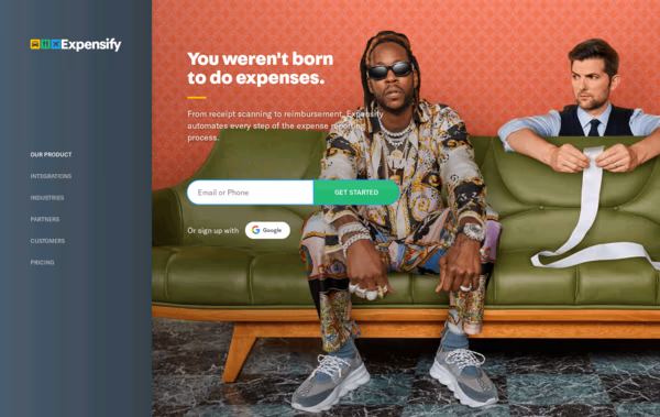 Expensify For Business Web Design