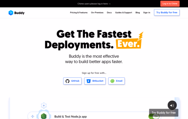 Buddy DevOps Automation Platform Web Design