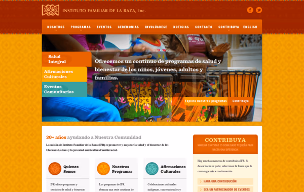 Instituto Familiar de la Raza Web Design