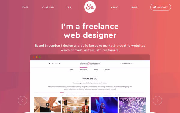 Sarah Evans Design Web Design