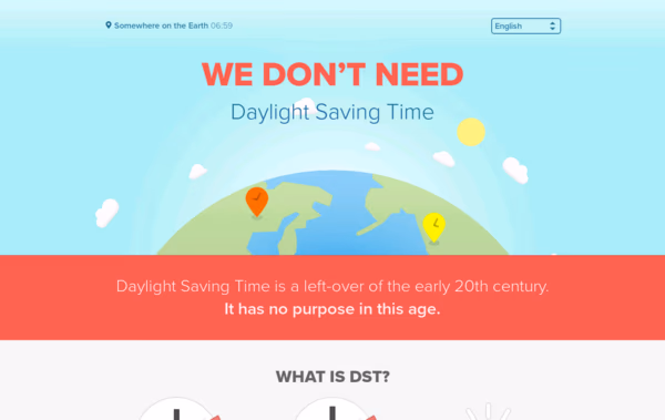 We Don’t Need Daylight Saving Time Web Design