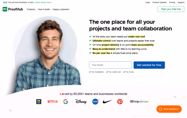 ProofHub Project Planning Software Web Design