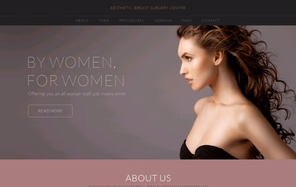 Aesthetic Breast Surgery Centre Web Design