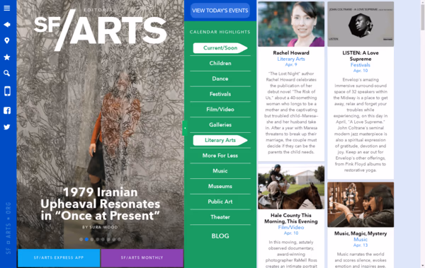 SF/ARTS Web Design