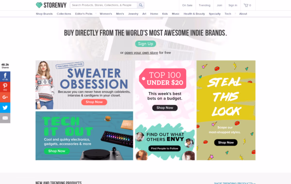 Storenvy Web Design