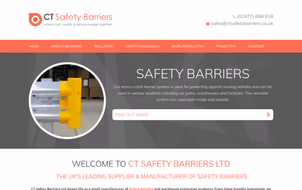 CT Safety Barriers Web Design