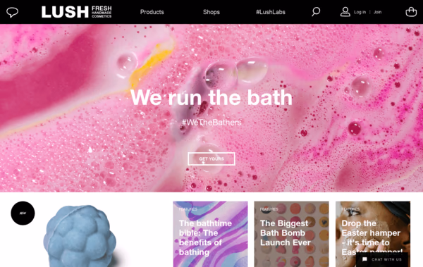 Lush Fresh Handmade Cosmetics Web Design