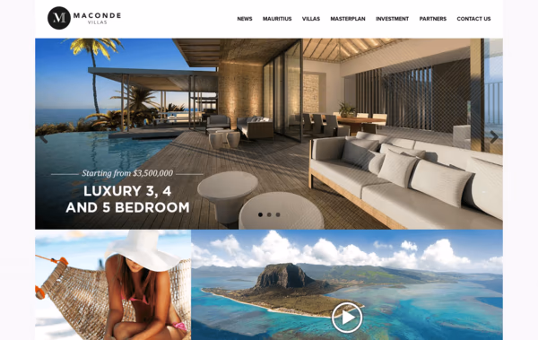 Maconde Villas Web Design